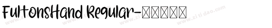 FultonsHand Regular字体转换